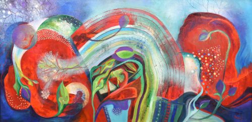 Bak Judit – Makulátlan csírácskák (40 x 80 cm) olaj/fa