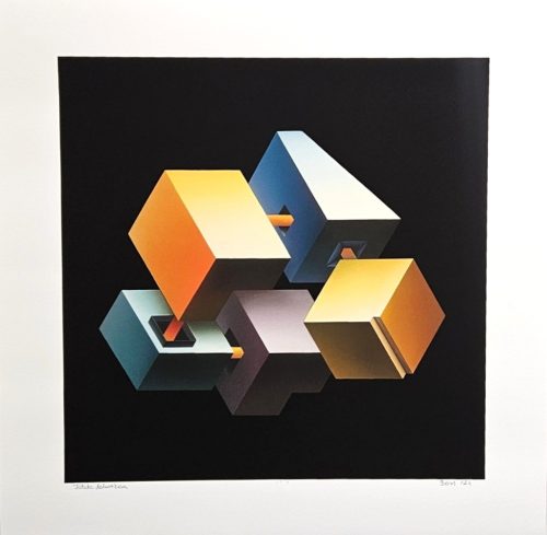 Bors Györgyi - Fekete dobozban 2/10. (50 x 50 cm) print/papír