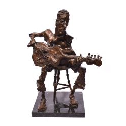 Gáspár Géza - Eric Clapton (40 x 20 x 27 cm) bronz