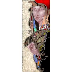 Vágó István - Aranykor (43 x 16 cm) tűzzománc