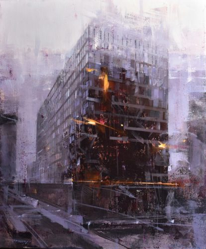 Nagy Tibor - Esti vibrálás (60 x 50 cm) olaj/vászon