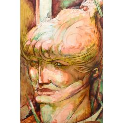 Müller Árpád - Zöld szem (54x35cm) olaj/vászon