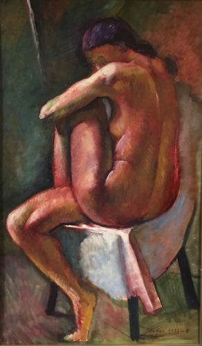 Müller Árpád - Napfényben (100x60cm) olaj/vászon