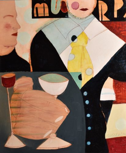 Müller Árpád - Vernissage (60x50cm) olaj/vászon