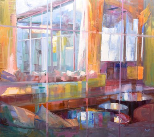 Szakács Éva - Kapcsolat (80x90cm) olaj/farost