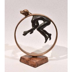 Czobor Sándor - Light dog (20x6x16cm) bronze