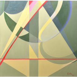 Csóka László - Horizont (50x50cm) olaj/vászon