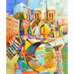 Fekete József - Notre Dame (60 x 50 cm) olaj/farost