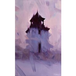 Nagy Tibor - Elveszett a télben (40x25cm) olaj/vászon