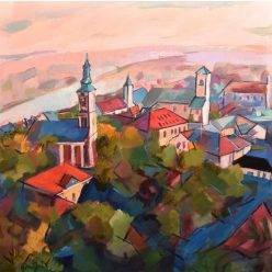 Bihon Győző - Horizont (80 x 80 cm) olaj/vászon