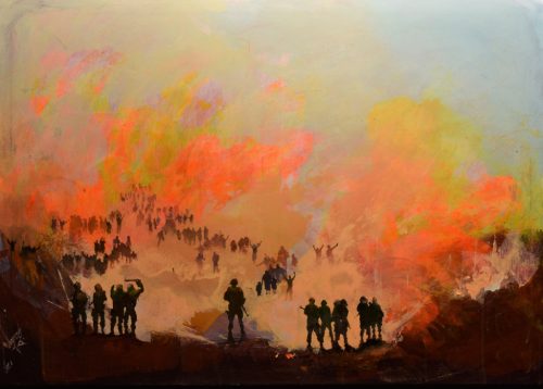 Neogrády Antal - Hair - Menekülés kiút nélkül II. (70 x 100 cm) olaj/vászon
