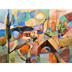 Fekete József - Görög nyár (60x80cm) olaj/farost