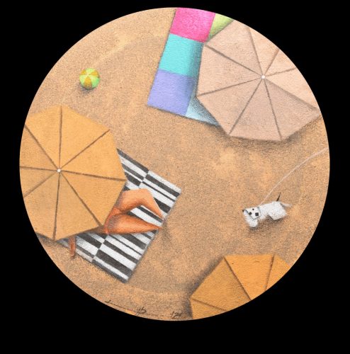 Ludvig Dániel - Holiday II. (50 x 50 cm) olaj/vászon