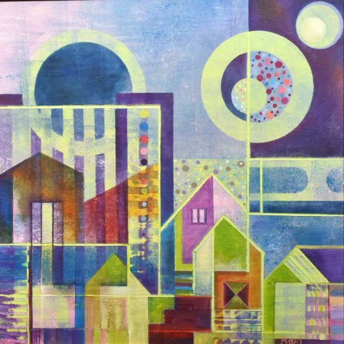 Bak Judit – A gyermekkori hely újralátogatása (No.II.) (50 x 50 cm) olaj/fa