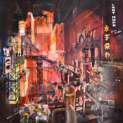 Neogrády Antal - Ray of Hope (100 x 100 cm) olaj/vászon