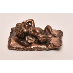 Tölgyesi-Poós Anna - Párnás Puttó (4 x 8 x 5 cm) bronz