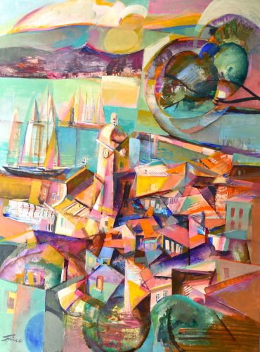 Fekete József - St. Tropez (80 x 60 cm) olaj/farost