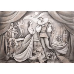Boros Attila - A szerelem bolondja (50 x 70 cm) olaj/vászon