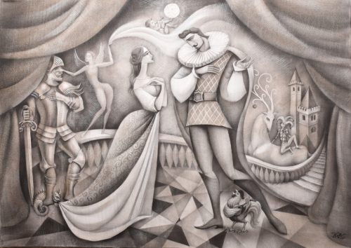 Boros Attila - A szerelem bolondja (50 x 70 cm) olaj/vászon