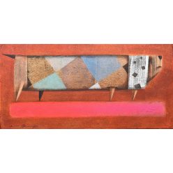 Ludvig Dániel - Long dog (40 x 80 cm) olaj/vászon