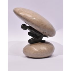 Czobor Sándor - Sziszüphosz I. (16 x 14 x 8 cm) bronz