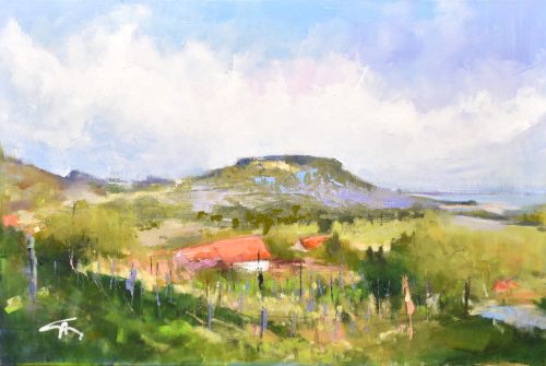 Gécseg András - Badacsony-Tanúhegy(40x60cm) olaj/vászon