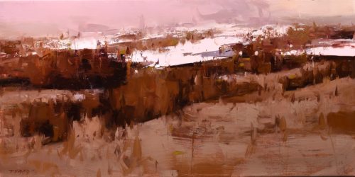 Nagy Tibor - A rózsaszín horizont (30x60cm) olaj/vászon