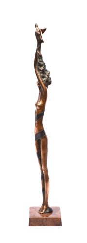 Czobor Sándor - Szárnyalás (41x7x7cm) bronz
