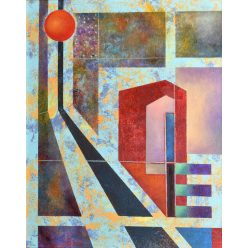   Bak Judit – Sugárút a vörös Naphoz (50 x 40 cm) olaj/fa
