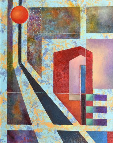Bak Judit – Sugárút a vörös Naphoz (50 x 40 cm) olaj/fa