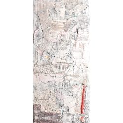 Bihon Győző - Kompozíció (120 x 55 cm) olaj/vászon