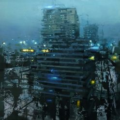 Nagy Tibor - Esti vonzerő (80x80cm) olaj/fa