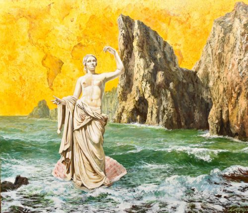 Gasztonyi Kálmán - Vénusz születése (50 x 70 cm) olaj/vászon