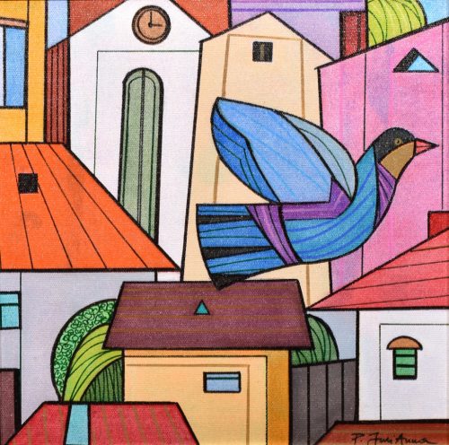 Pálfy Julianna - Szabadon (30 x 30 cm) olaj/vászon