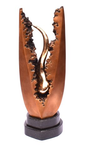 Poós László - Megtermékenyítés (28 x 10 x 13 cm) bronz