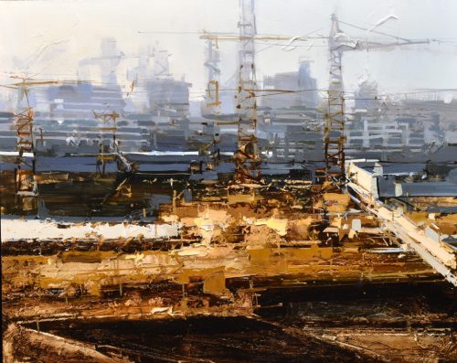 Nagy Tibor - Rétegek a felületen (40 x 50 cm) olaj/fa
