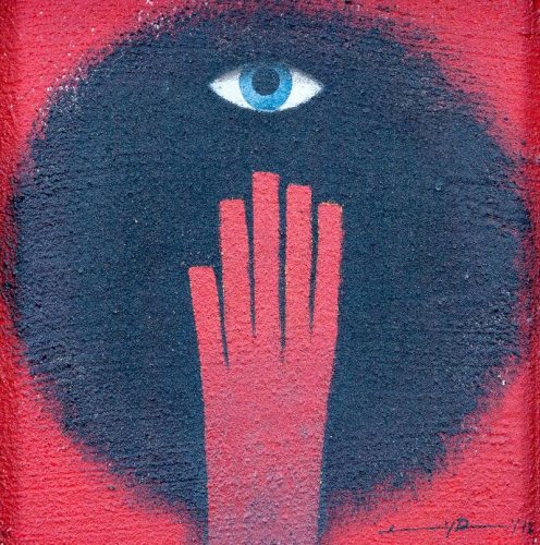 Ludvig Dániel - Portré I. (20 x 20 cm) olaj/fa