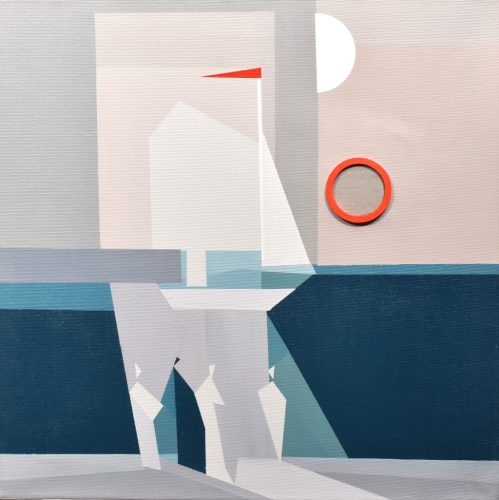 Gulyás Andrea - Szuperhold (40 x 40 cm) olaj/vászon