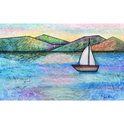 Pálfy Julianna -  Szélben (25 x 40 cm) olaj/farost 