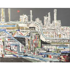 Bihon Győző - Áramlás (70x90cm) akril/vászon