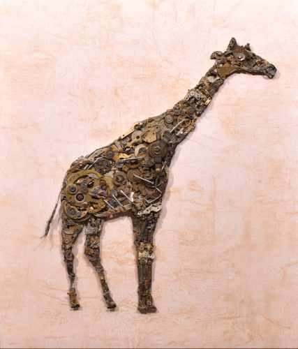 Goldberg Manufactory - Fémóriás (48x38 cm) vegyes technika/óraalkatrész