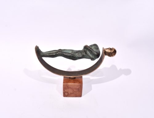 Czobor Sándor - Relax (15,5x4,5x19cm) bronz