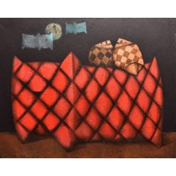 Ludvig Dániel - Macskanapé (80 x 100 cm) olaj/ vászon