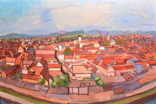Bihon Győző - Colorful horizons  (80 x 120 cm) oil/canvas
