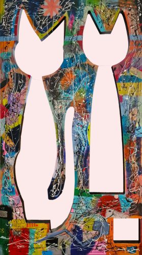 Shane 54 (Császár Előd) - Cicátlanul II.  (140 x 79 x 4 cm) olaj /fa