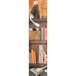 Ludvig Dániel - Élet a polcon (120 x 30 cm) olaj/vászon