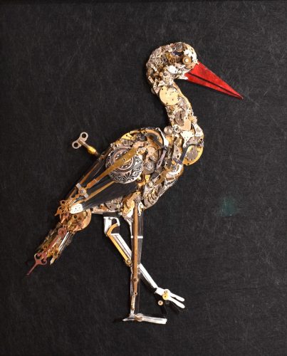 Goldberg Manufactory - Mechanikus Vàndor   (48x38 cm) vegyes technika - óraalkatrész