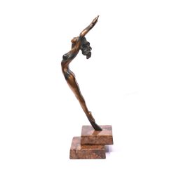 Czobor Sándor - Ívben (30 x 10 x 10 cm) bronz