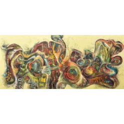 Bak Judit - Organic elements (40x90cm) oil/wood