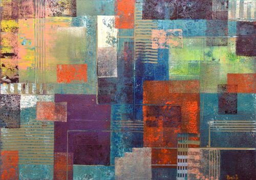 Bak Judit - Férfias líra No.II.  (50x70cm) olaj/fa
